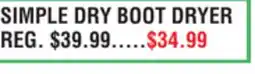 Dunham's Sports SIMPLE DRY BOOT DRYER offer