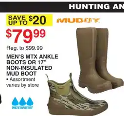 Dunham's Sports MEN'S MTX ANKLE BOOTS OR 17 NON-INSULATED MUD BOOT offer