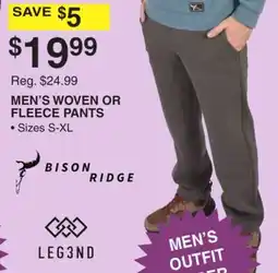 Dunham's Sports MEN'S WOVEN OR FLEECE PANTS offer