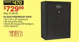 Dunham's Sports 64 GUN FIREPROOF SAFE offer