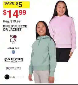 Dunham's Sports GIRLS' FLEECE OR JACKET offer