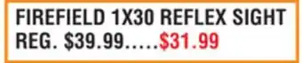 Dunham's Sports FIREFIELD 1X30 REFLEX SIGHT offer