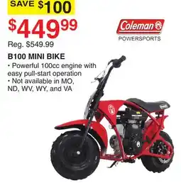 Dunham's Sports B100 MINI BIKE offer