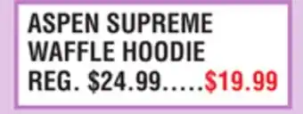 Dunham's Sports ASPEN SUPREME WAFFLE HOODIE offer