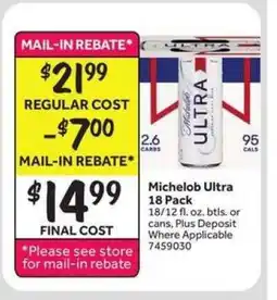 Stop&Shop Michelob Ultra 18 Pack offer