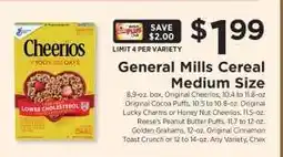 ShopRite General Mills Cereal Medium Size offer