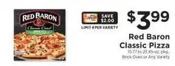 ShopRite Red Baron Classic Pizza offer