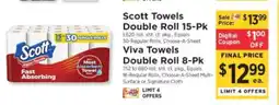 ShopRite Scott Towels Double Roll 15-Pk offer