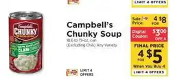 ShopRite Campbell's Chunky Soup offer