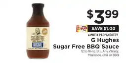 ShopRite G Hughes Sugar Free BBQ Sauce offer