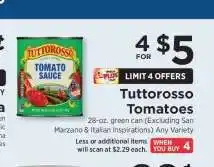 ShopRite Tuttorosso Tomatoes offer