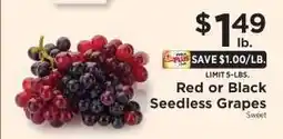 ShopRite Red or Black Seedless Grapes offer