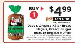 ShopRite Dave’s Organic Killer Bread offer
