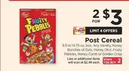 ShopRite Post Cereal offer