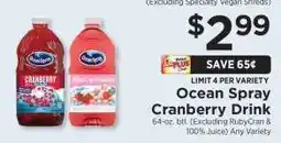 ShopRite Ocean Spray Cranberry Drink offer