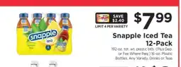 ShopRite Snapple Iced Tea 12-Pack offer