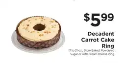 ShopRite Decadent Carrot Cake Ring offer