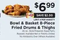 ShopRite Bowl & Basket 8-Piece Fried Drums & Thighs offer