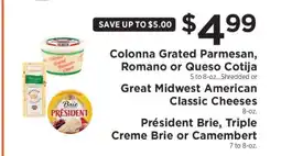 ShopRite Colonna Grated Parmesan, Romano or Queso Cotija offer