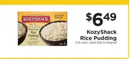 ShopRite KozyShack Rice Pudding offer