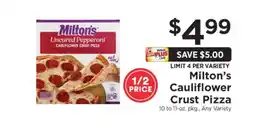 ShopRite Milton's Cauliflower Crust Pizza offer