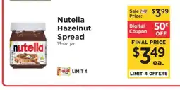 ShopRite Nutella Hazelnut Spread offer