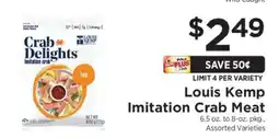 ShopRite Louis Kemp Imitation Crab Meat offer