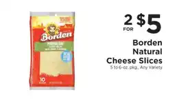 ShopRite Borden Natural Cheese Slices offer