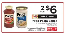 ShopRite Prego Pasta Sauce offer