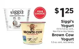 ShopRite Siggi’s Yogurt / Brown Cow Yogurt offer