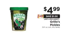 ShopRite GRILLO'S PICKLES offer
