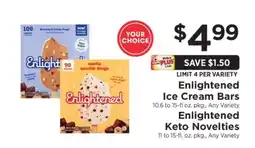 ShopRite Enlightened Ice Cream Bars or Keto Novelties offer