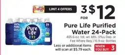 ShopRite Pure Life Purified Water 24-Pack offer