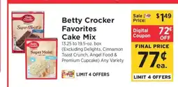 ShopRite Betty Crocker Favorites Cake Mix offer