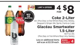 ShopRite Coke 2-Liter & Glacéau Smartwater 1.5-Liter offer