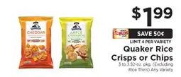 ShopRite Quaker Rice Crisps or Chips offer