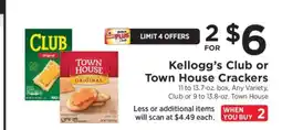 ShopRite Kellogg's Club or Town House Crackers offer