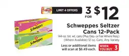 ShopRite Schweppes Seltzer Cans 12-Pack offer