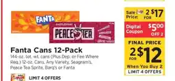 ShopRite Fanta Cans 12-Pack offer