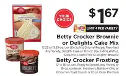 ShopRite Betty Crocker Brownie or Delights Cake Mix offer