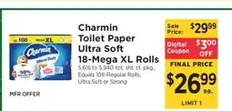 ShopRite Charmin Toilet Paper Ultra Soft offer