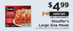 ShopRite Stouffer's Large Size Meals offer