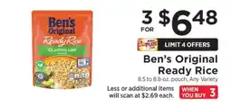 ShopRite Ben's Original Ready Rice offer
