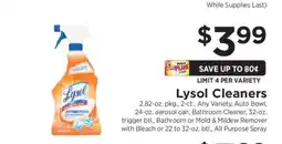 ShopRite Lysol Cleaners offer