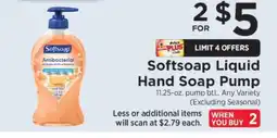 ShopRite Softsoap Liquid Hand Soap Pump offer
