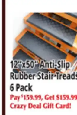 Ocean State Job Lot 12x50 Anti-Slip Rubber Stair Treads 6 Pack offer