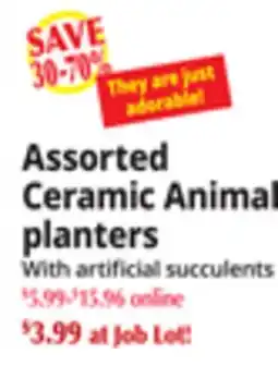 Ocean State Job Lot Assorted Ceramic Animal planters offer