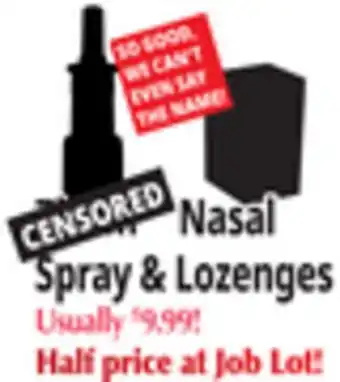 Ocean State Job Lot Censored Spray & Lozenges offer