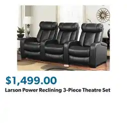 Sam's Club Larson Power Reclining 3-Piece Theatre Set offer