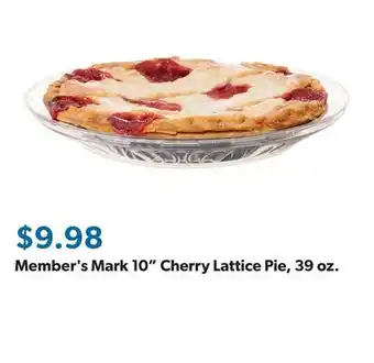 Sam's Club Member's Mark 10 Cherry Lattice Pie, 39 oz offer